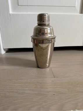 Vintage Silver Cocktail Shaker - Compact